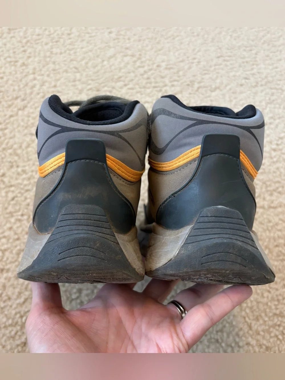 Zara Kids Outdoor Hiking Boots - Gray with Orange Accents Size 1